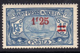 St Pierre Et Miquelon N° 124 XX Nouvelles Valeurs En Surcharge, Partie De  Série : 1 F. 25 Sur 1 F. Sans  Charnière, TB - Ongebruikt
