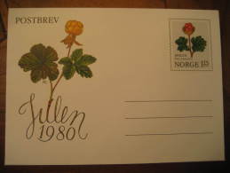 POSTBREV 1,25 Flora Postal Stationery Cover Norway Norvege - Interi Postali