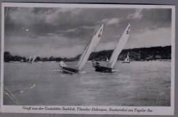 Tegeler See  Seeblick Theodor  Dekoeper  Saatwinkel  Sailing  1942y. B909 - Tegel