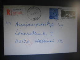 1974 TAMPERE To Helsinki Registered Cover Finland - Brieven En Documenten