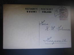 1924 TAMPERE To HAAPAMAKI Postal Stationery Card Finland - Ganzsachen