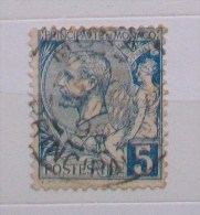 PM 007 - Principato Di Monaco - 1891/1921 " Principe Alberto I° C. 5 Blue " Usato - Usados