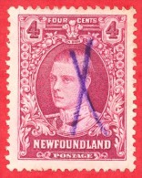 Canada Newfoundland # 166 - 4 Cents - O F - Dated  1929-31 - Prince Of Wales / Prince De Galles - 1908-1947