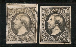 Luxembourg 1852, Scott No. 1 And 1b - Andere & Zonder Classificatie