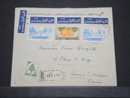LIBAN - Env Par Avion Et En Recommandée Pour La France - Juin 1956 - A Voir - P17200 - 1927-1959 Covers & Documents