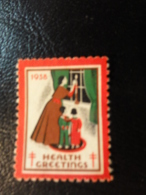 1938 Vignette Christmas Seals Seal Label Poster Stamp USA - Unclassified