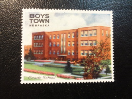 Grade School BOYS TOWN Nebraska Vignette Poster Stamp Label USA - Non Classificati