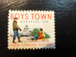 1958 BOYS TOWN NEBRASKA Vignette Charity Seals Seal Poster Stamp Label USA - Non Classificati