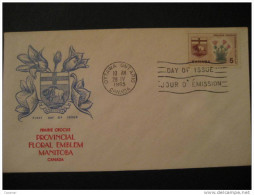 1965 Flowers Are Separated By The Stem Mistake Error FDC Cover Canada - Plaatfouten En Curiosa