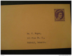 Thorold Ontario 4c Lila Tarjeta Entero Postal Post Card Stationery Canada - 1953-.... Regno Di Elizabeth II