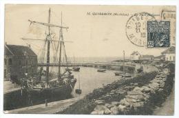 JOLIE CPA QUIBERON, CAFE DU MIDI, BATEAU, VOILIER DANS LE PORT HALIGUEN, MORBIHAN 56 - Quiberon