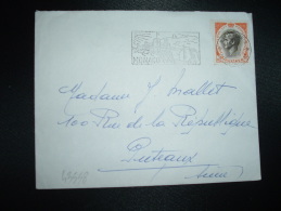 LETTRE TP RAINIER III O,25 OBL.MEC.21-1-1964 MONTE CARLO + CHATEAU - Lettres & Documents