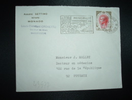 LETTRE TP RAINIER III 0,40 OBL.MEC.24-9-1969 MONTE CARLO + CHATEAU - Cartas & Documentos