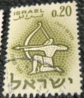 Israel 1961 Signs Of The Zodiac Sagitarius £0.20 - Used - Unused Stamps (without Tabs)
