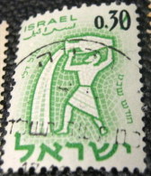 Israel 1962 Signs Of The Zodiac Aquarius Overprint £0.30 - Used - Unused Stamps (without Tabs)