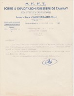 - NIEVRE - 58 - FACTURE  Scierie S.E.F.T. à TAMNAY-EN-BAZOIS - 008 - Andere & Zonder Classificatie