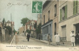 Cormeilles En Parisis   (Val D´Oise)  La Rue Daguerre- Poste Et Télégraphe - Vers 1908 - Cormeilles En Parisis