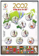 South Korea, 2002, Football, FIFA World Cup Korea-Japan, Sheetlet, Soccer, MNH, (**) - 2002 – Corée Du Sud / Japon