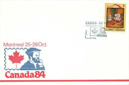 1984  Cuba Flowers On Canada84 Souvenir Enveloppe  #3 - Brieven En Documenten