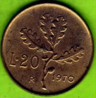 1970 Italia - 20 L. (circolata) - 20 Liras