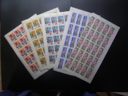 RUSSIA 1964 MNH (**)YVERT 2797-2799/2890-2891Chemistry In The National Economy. Series (5). Sheets (5x5 - Feuilles Complètes