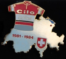 CYCLISME - VELO - CYCLISTE - BEAT BREU - MAILLOT PROFESSIONNEL 1981-1984 CILO AUFINA - CARTE DE SUISSE  -    (13) - Radsport