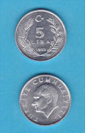 AC - TURKEY 5 LIRA 1989 ALUMINUM RARE UNCIRCULATED - Turquia