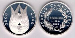 AC - MILLENIUM # 2 COMM SILVER COIN TURKEY 2000 PROOF UNC PROOF - Turquia