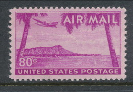 USA 1953 Air Mail Scott # C46. Diamond Head, Honolulu, Hawaii,  MNH (**) - 2b. 1941-1960 Ungebraucht