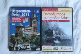 Trains A Vapeur Lot De 2 Dvd En Langue Allemande - Collections & Sets