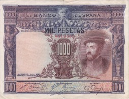 BILLETE DE ESPAÑA DE 1000 PTAS DEL AÑO 1925 DE CARLOS I CALIDAD BC  SIN SERIE (BANKNOTE) - 1000 Peseten