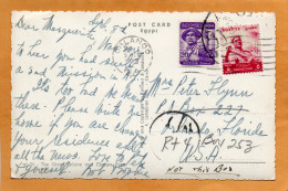 Egypt Old Postcard Mailed To USA - Lettres & Documents