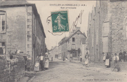 CHATILLON En VENDELAIS : La Rue Principale - Très Belle Carte Peu Courante - Other & Unclassified