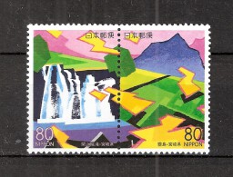 JAPAN NIPPON JAPON SEKI-NO-OTAKI FALLS & KIRISHIMA, MIYAZAKI 2000 / MNH / 3091 A - 3092 A - Nuovi