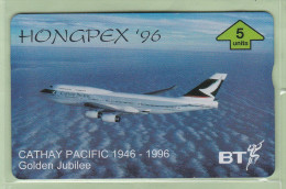 UK - BT General - 1996 Cathy Pacific - 5u Boeing B747-400 - BTG659 - Mint - BT Emissioni Tematiche Aerei Civili