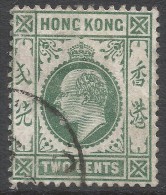 Hong Kong. 1904-6 KEVII. 2c Used. Mult Crown CA W/M SG 77 - Used Stamps