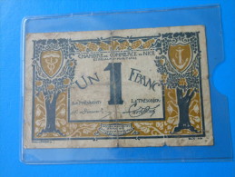 Alpes Maritimes 06 Nice Chambre De Commerce  , 1ère Guerre Mondiale 1 Franc 25-4-1917 - Cámara De Comercio