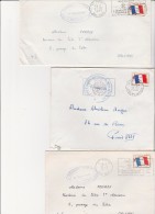 LOT DE 5 LETTRES AFFRANCHISSEMENT AVEC TIMBRES DE FRANCHISE N° 13 - ANNEE 1968-69-71 - Militärische Franchisemarken