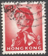 Hong Kong. 1966-72 QEII. 50c Used. Sideways Block CA W/M SG 229 - Usati