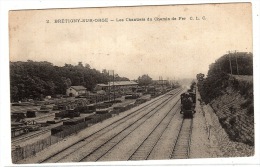 BRETIGNY SUR ORGE (91) - Les Chantiers Du Chemin De Fer - TRAIN EN MARCHE -  Ed. C. L. C. - Bretigny Sur Orge