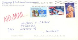 2007. USA, The Letter By Air-mail Post From Nashotah(Wisconsin) To Moldova - Covers & Documents