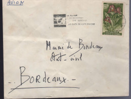 Lettre De Abidjan RP 4-8 1963 Flamme =o " Un Plaisir Un Réconfort Une Détente Le Café De Cote D'Ivoire" - Brieven En Documenten