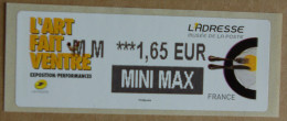 Lis01 Vignette LISA MINI MAX 1.65  : L'Adresse - L'Art Fait Ventre - 2010-... Illustrated Franking Labels