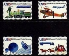 1975 USA Postal Service Bicentennial Stamps Sc#1572-75 Space Satellite Plane Train Stagecoach Horse Trailer Truck Post - América Del Norte