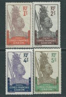 Gabon  N° 33 / 36  X Légende  Congo Français-Gabon : Les 4 Valeurs Trace De Charnière Sinon TB - Unused Stamps