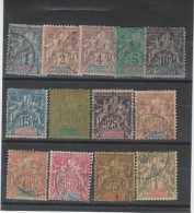 Nouvelle_ Calédonie _ Série 35/47 ( 1892 ) - Used Stamps