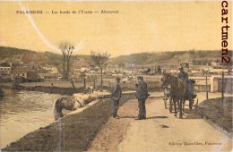 PALAISEAU LES BORDS DE L'YVETTE ABREUVOIR ATTELAGE CARTE TOILEE 91 ESSONNE - Palaiseau