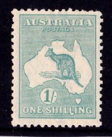Australia 1920 Kangaroo 1 Shilling Blue-Green 3rd Wmk Die IIB Used - Listed Variety - Nuovi
