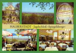 Halberstadt - Mehrbildkarte 4  Jadgschloß Spiegelsberge - Halberstadt