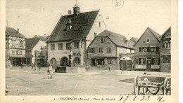 CPA 67 CHATENOIS PLACE DU MARCHE  1923 - Chatenois
